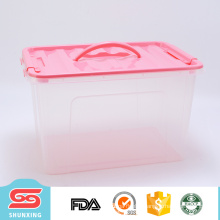 Hot selling portable home container large plastic storage boxes with cover